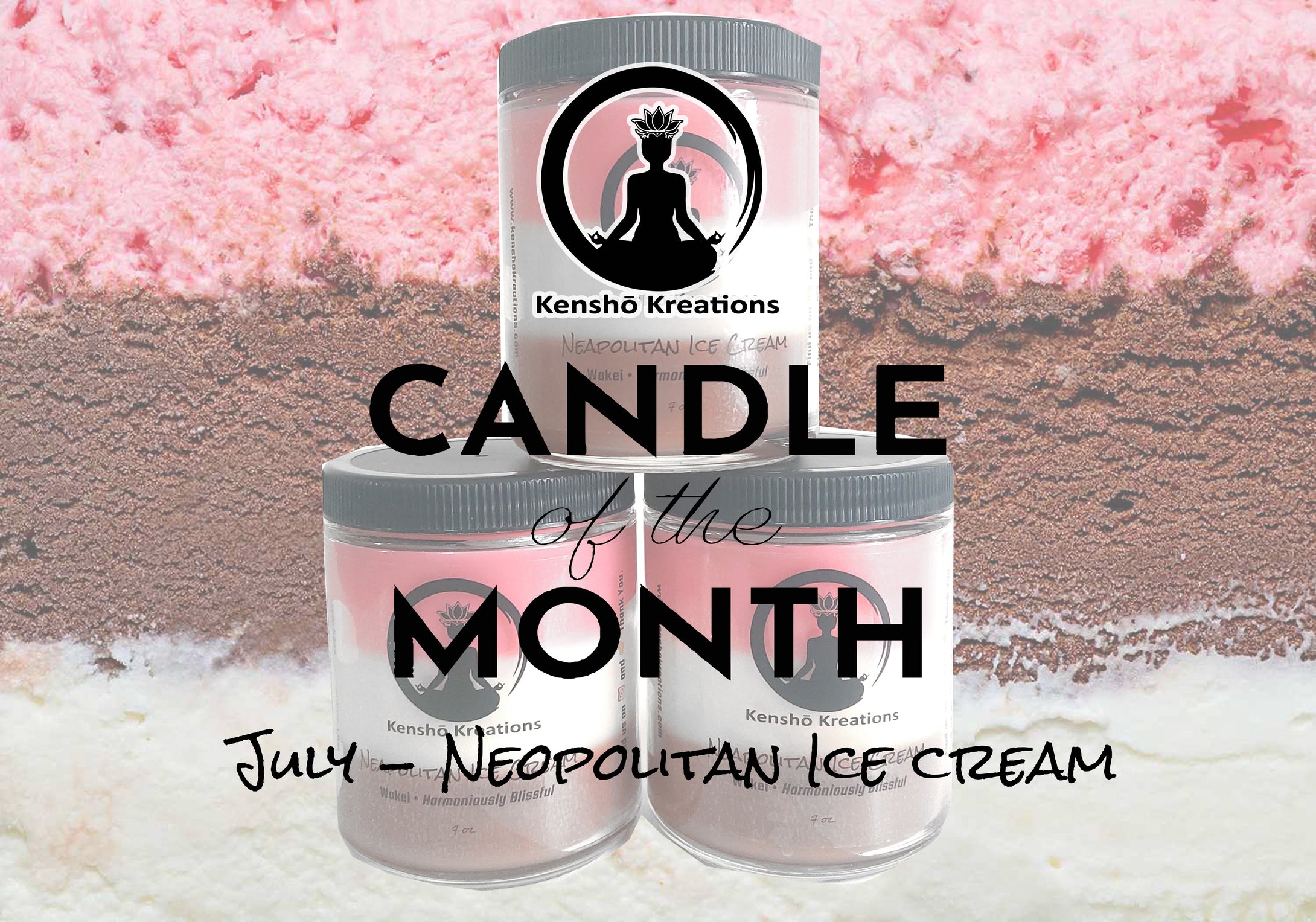 Candle of the Month - Neapolitan Ice Cream